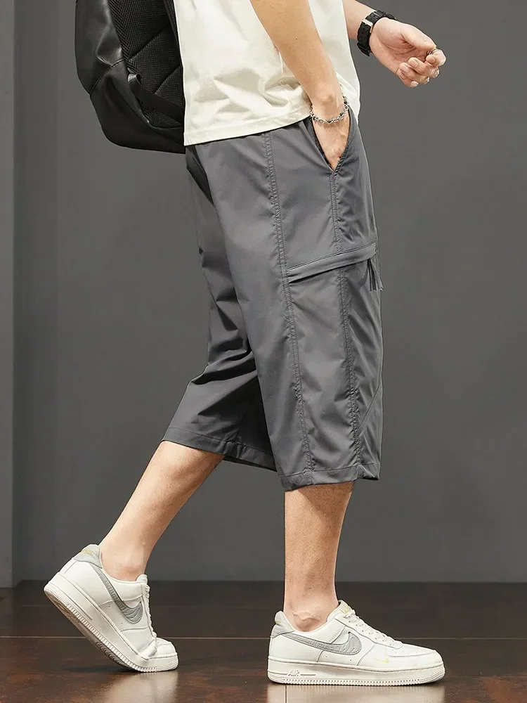 Cargo Shorts Men Working Cropped Pants Summer New Thin Casual Loose Sports Shorts Bermudas Fashion Casual Man Shorts