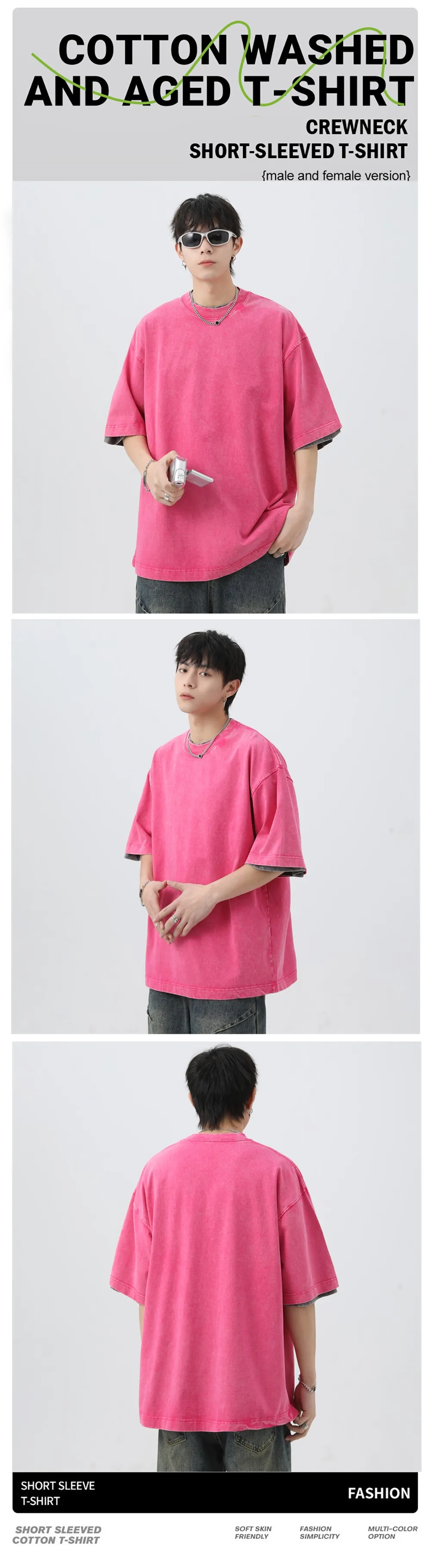 Change Never Look Back Printed Washed T-Shirts Womens Cotton Oversize T Shirt Summer Short Sleeve Tops Casual O-Neck Clothes