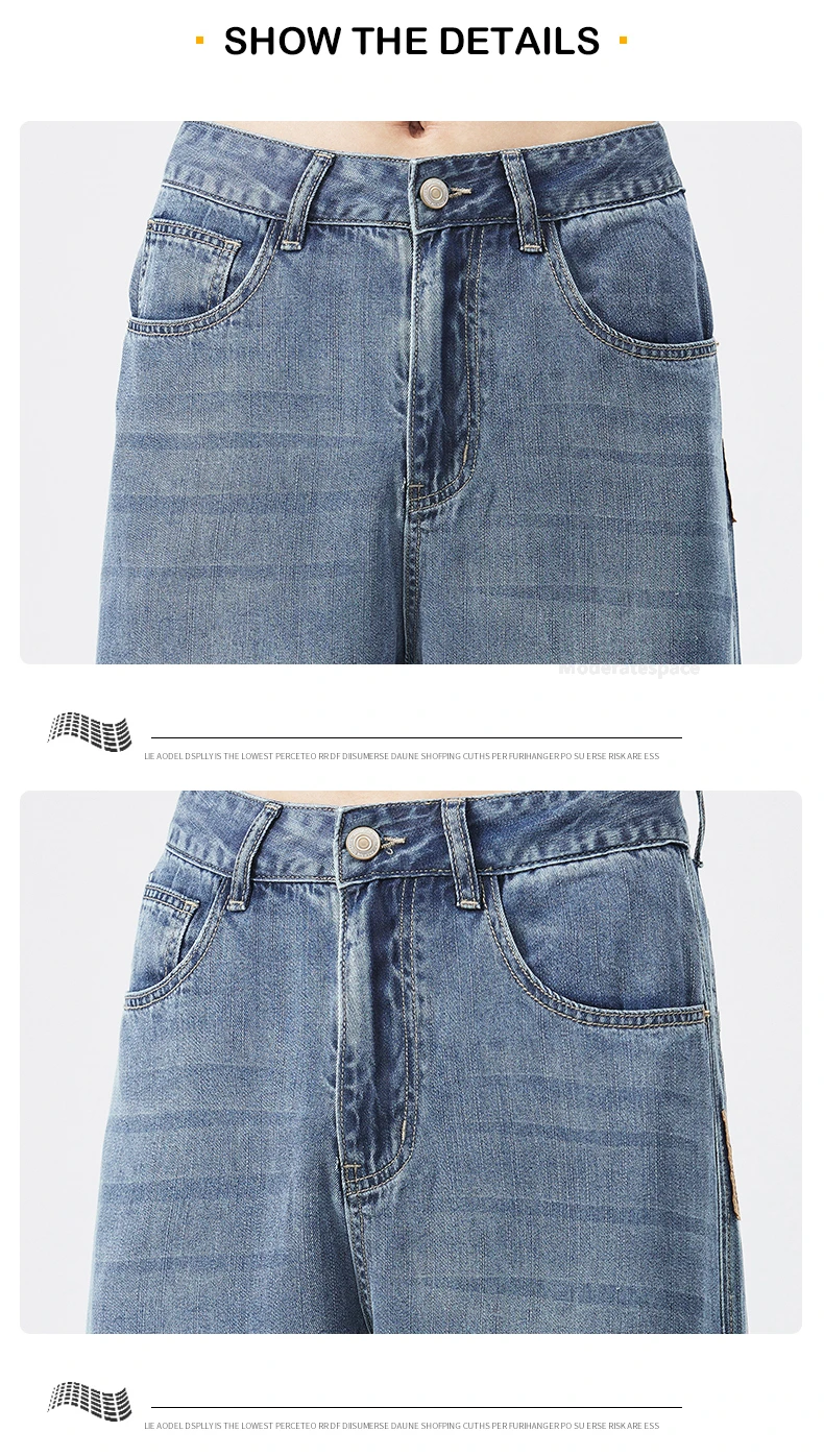 Stretch Jeans Men's 2024 New Lyocell Fabric High Quality Soft Loose Wide Pants Elastic Waist Casual Denim Trousers Streetwear