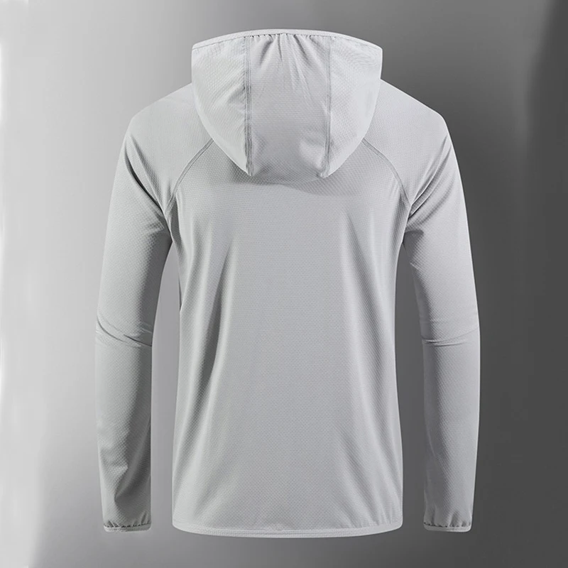 UV Protection UPF50+ Hoodie Jacket Couple's Ice Silk Summer Unisex Breathable Outdoor Sports Beach Street Lightweight Jacket