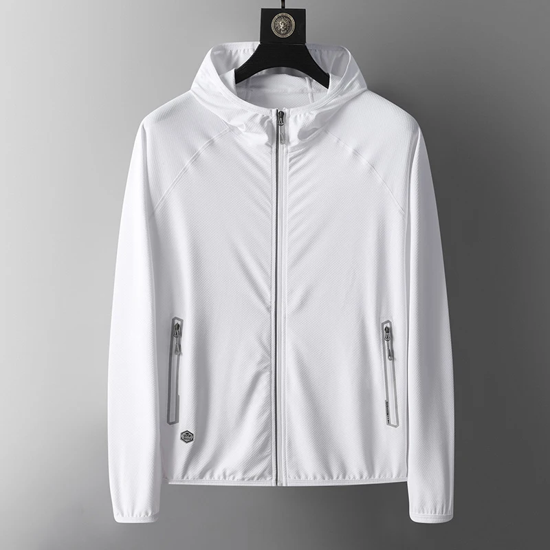 UV Protection UPF50+ Hoodie Jacket Couple's Ice Silk Summer Unisex Breathable Outdoor Sports Beach Street Lightweight Jacket