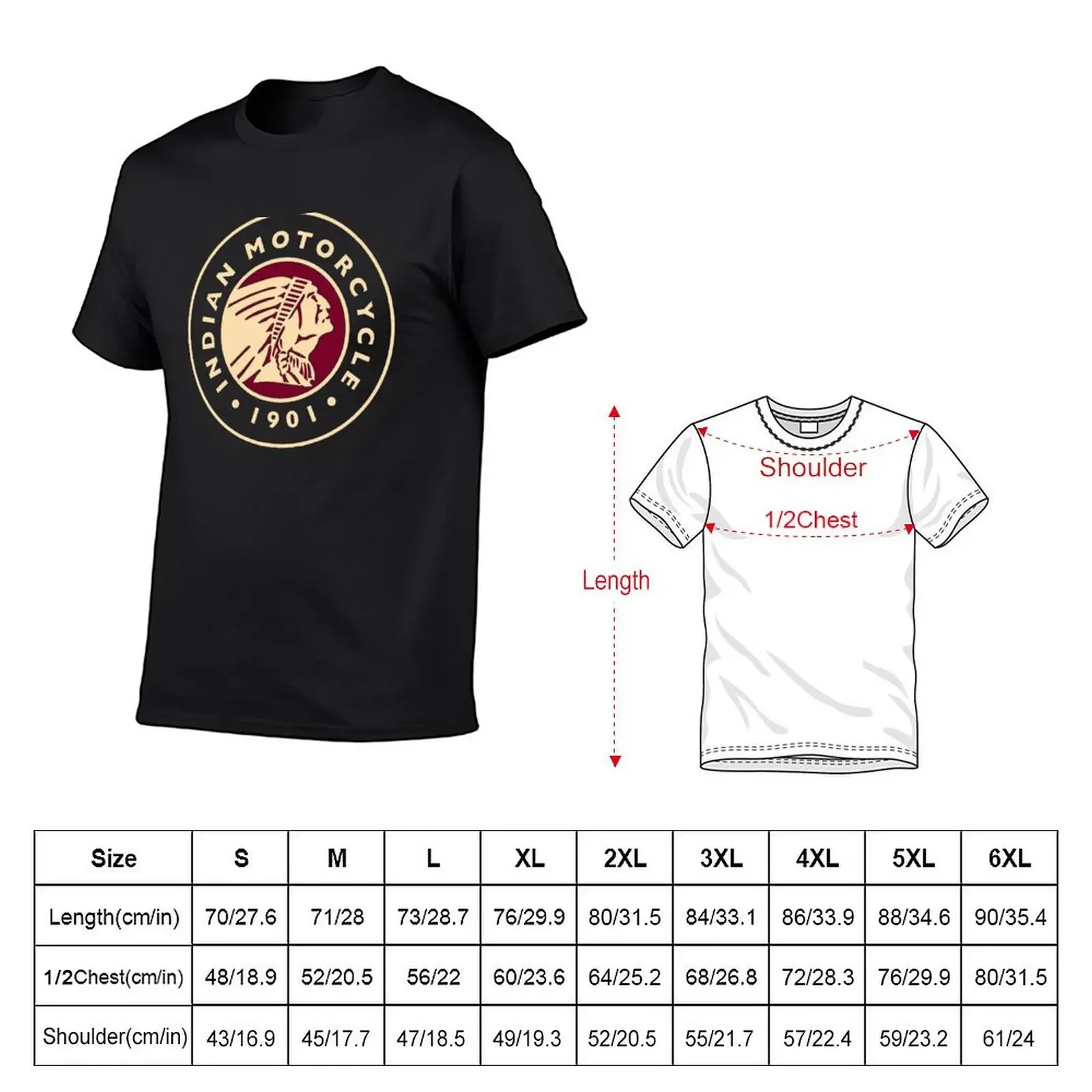 Black Friday Indian Vintage Motorcycle T-Shirt summer top vintage t shirts oversized t shirt men