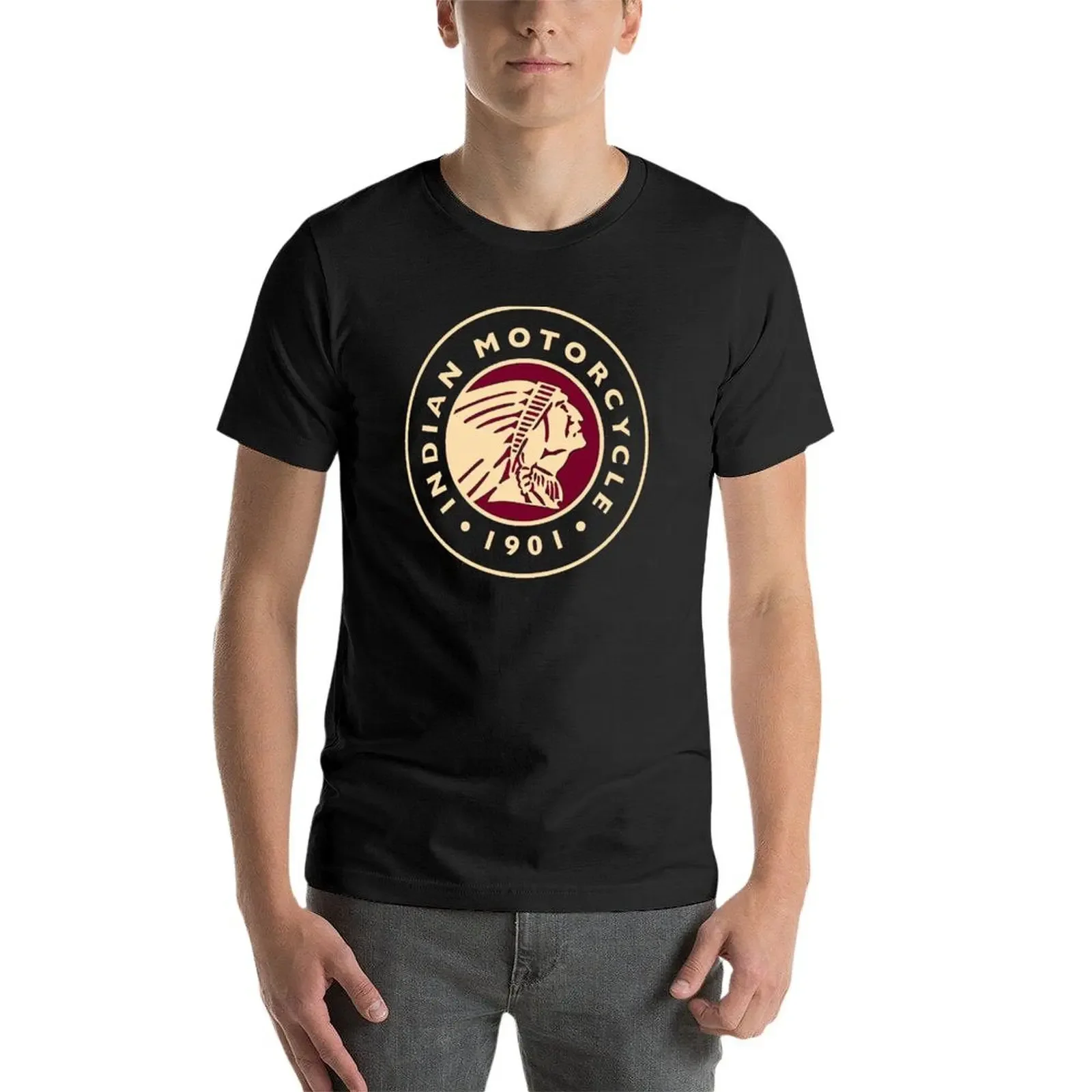 Black Friday Indian Vintage Motorcycle T-Shirt summer top vintage t shirts oversized t shirt men
