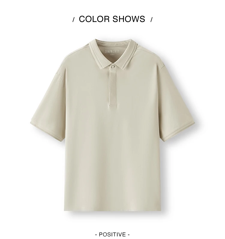 Semir Men Polo Shirt Mulberry Silk Texture Business Basic Knit 2026 Summer Casual Style Soft Lightweight Office Wear Top