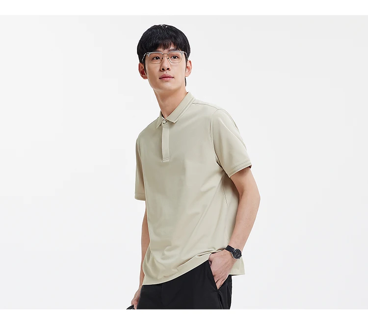Semir Men Polo Shirt Mulberry Silk Texture Business Basic Knit 2026 Summer Casual Style Soft Lightweight Office Wear Top