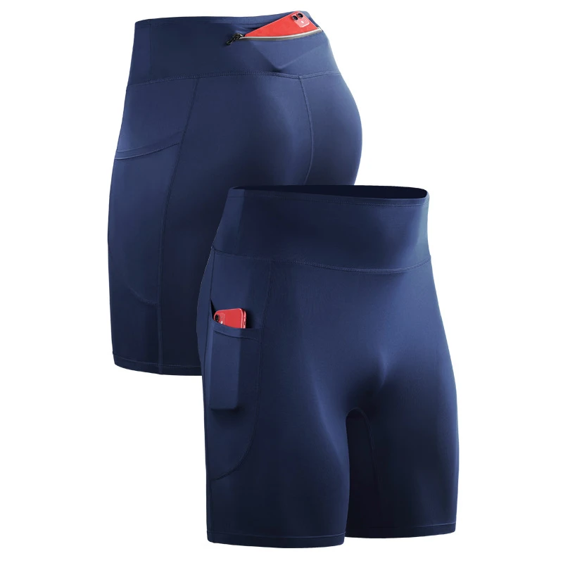 High Waist Tight Compression Sports Shorts for Men Quick Dry Breathable Jogging Marathon Training Fitness Running Shorts