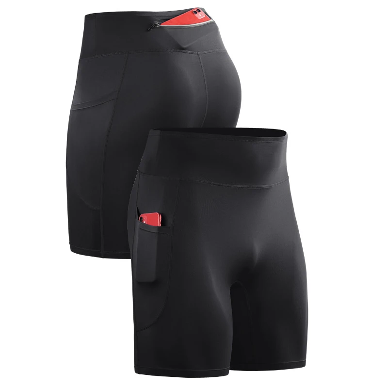 High Waist Tight Compression Sports Shorts for Men Quick Dry Breathable Jogging Marathon Training Fitness Running Shorts