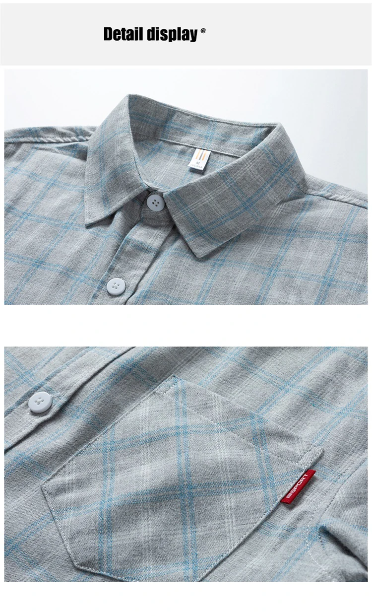 Men's Casual Plaid Shirts Autumn Fashion Long-sleeved T-shirts Korean Loose High Street Shirt Outwear Young Adults Spring Top