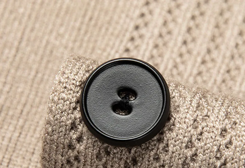High-Quality Men's Knitted Cardigans Solid Color Simple Business Lapel Knitwear Coat Man Autumn New Long Sleeves Sweater Jacket