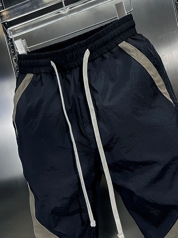 Patchwork Beige White Sweatpants Men Baggy Jogging Pants Spring Summer Casual Sport Harem Ankle-Length Trousers