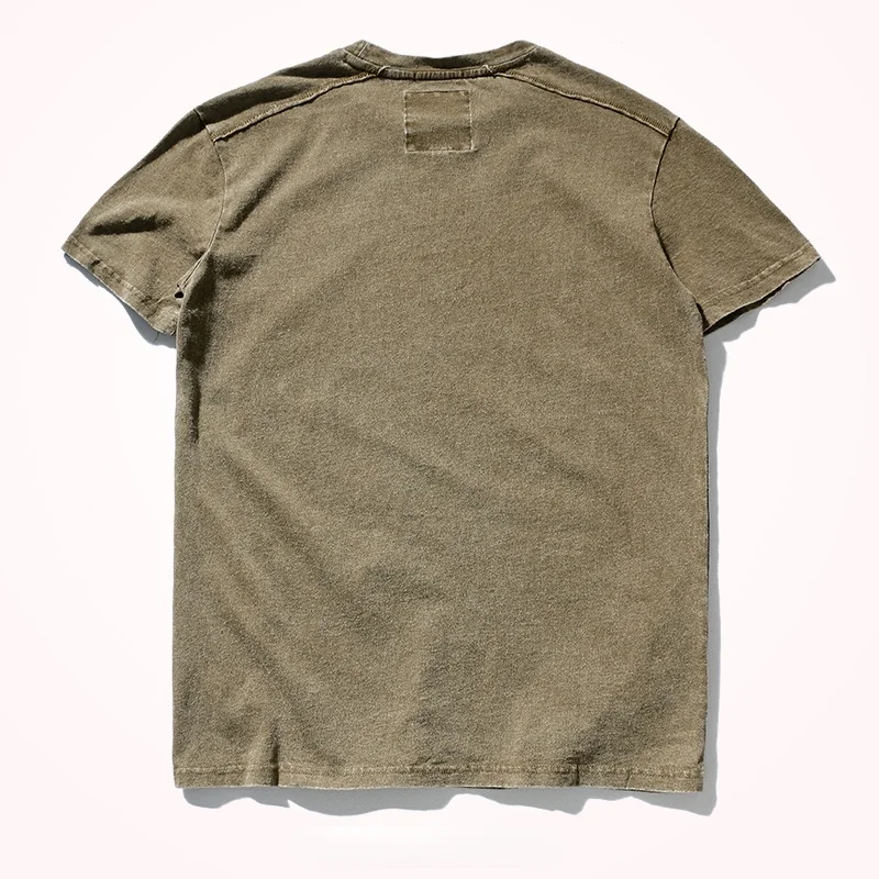 Summer New Short-Sleeved T-shirt Men 's Fashionable Mid-Length round Neck Pure Cotton Tops
