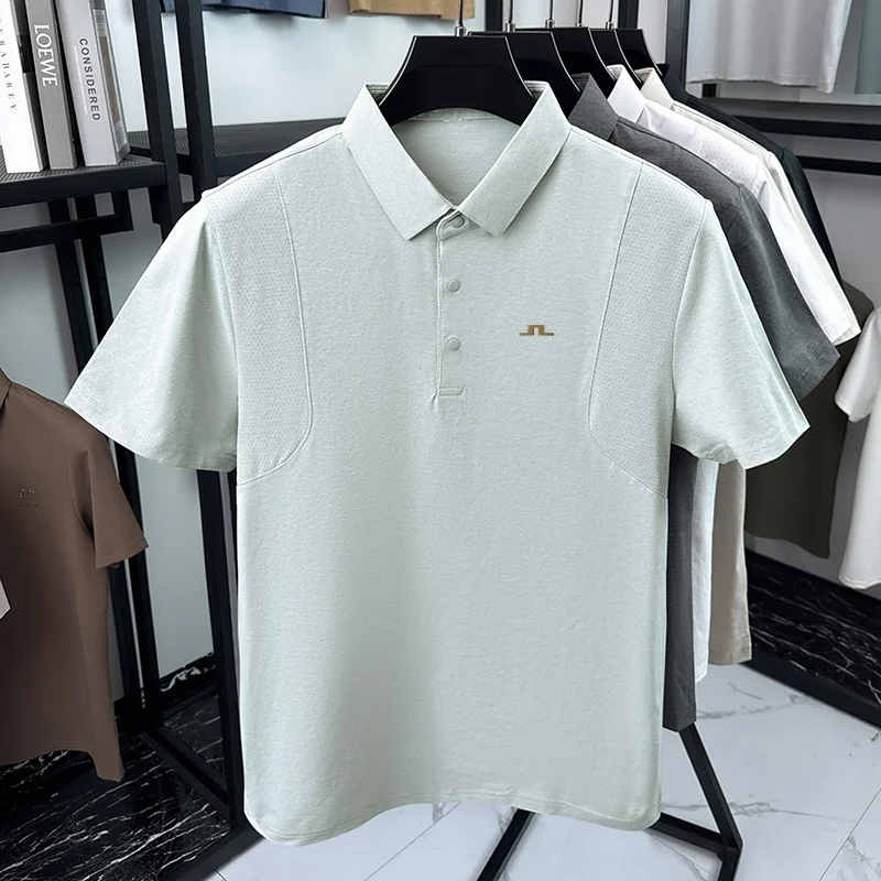 Designer Edition Men Summer New Short-Sleeved Polo Shirt Lapel Button Embroidery Comfortable Breathable Hot-Selling Men's Wear