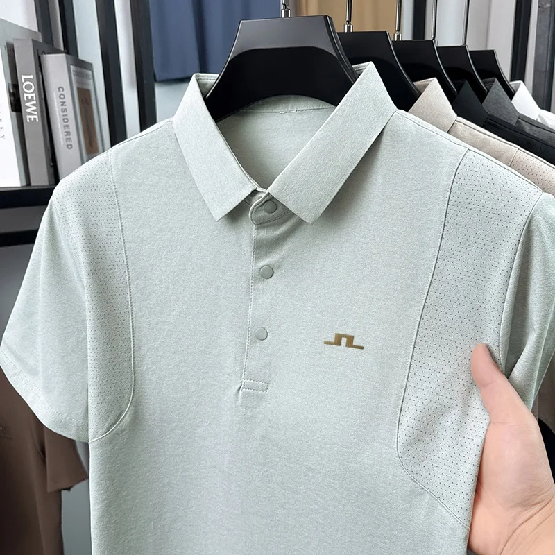 Designer Edition Men Summer New Short-Sleeved Polo Shirt Lapel Button Embroidery Comfortable Breathable Hot-Selling Men's Wear