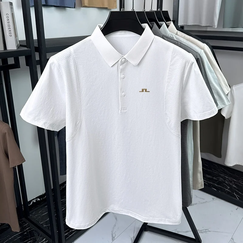 Designer Edition Men Summer New Short-Sleeved Polo Shirt Lapel Button Embroidery Comfortable Breathable Hot-Selling Men's Wear