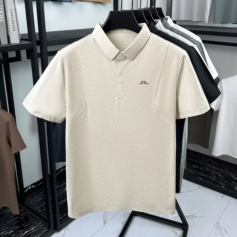 Designer Edition Men Summer New Short-Sleeved Polo Shirt Lapel Button Embroidery Comfortable Breathable Hot-Selling Men's Wear