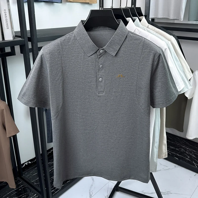 Designer Edition Men Summer New Short-Sleeved Polo Shirt Lapel Button Embroidery Comfortable Breathable Hot-Selling Men's Wear