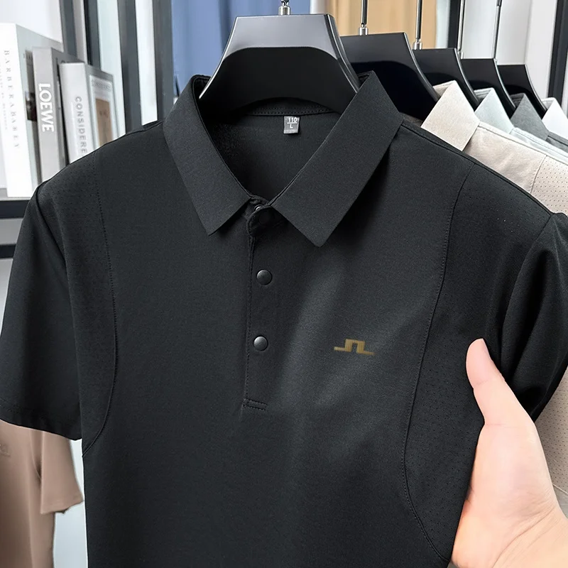 Designer Edition Men Summer New Short-Sleeved Polo Shirt Lapel Button Embroidery Comfortable Breathable Hot-Selling Men's Wear