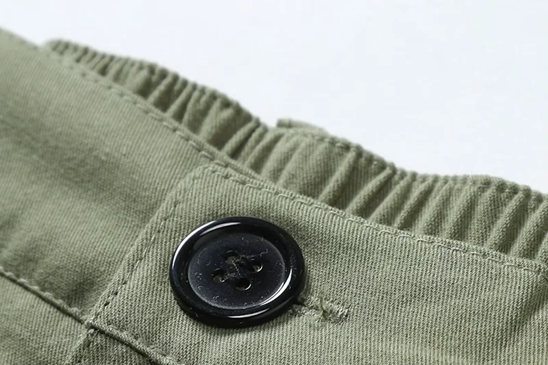 Men's Wear-Resistant Shorts Summer Beach Casual Cargo Short Pants Multi-Pocket Workwear Breathable Loose Straight Solid Shorts