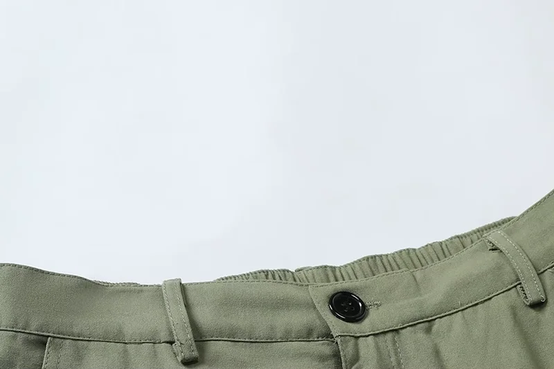 Men's Wear-Resistant Shorts Summer Beach Casual Cargo Short Pants Multi-Pocket Workwear Breathable Loose Straight Solid Shorts