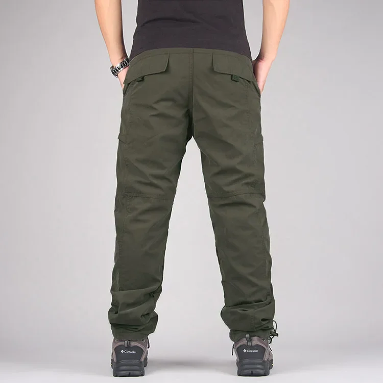 Men's Fleece Cargo Pants Winter Plush Tactical Pants Casual Joggers 3XL Korean Loose Hiking Running Warm Thermal Trousers