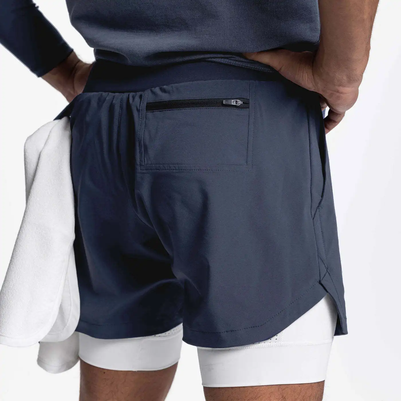 2025 NEW Men's Sports Shorts 2 in 1 Running Shorts Men's Double Layer Breathable Fitness Bodybuilding Training Jogging Shorts