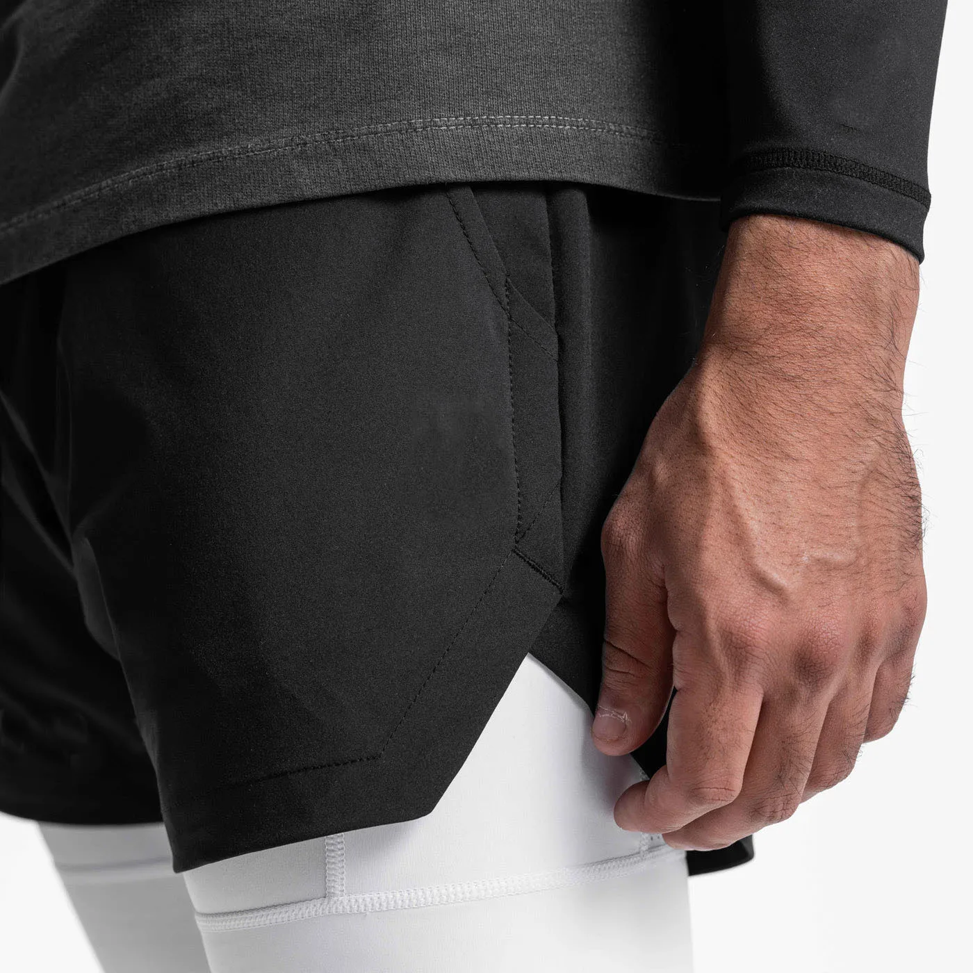 2025 NEW Men's Sports Shorts 2 in 1 Running Shorts Men's Double Layer Breathable Fitness Bodybuilding Training Jogging Shorts
