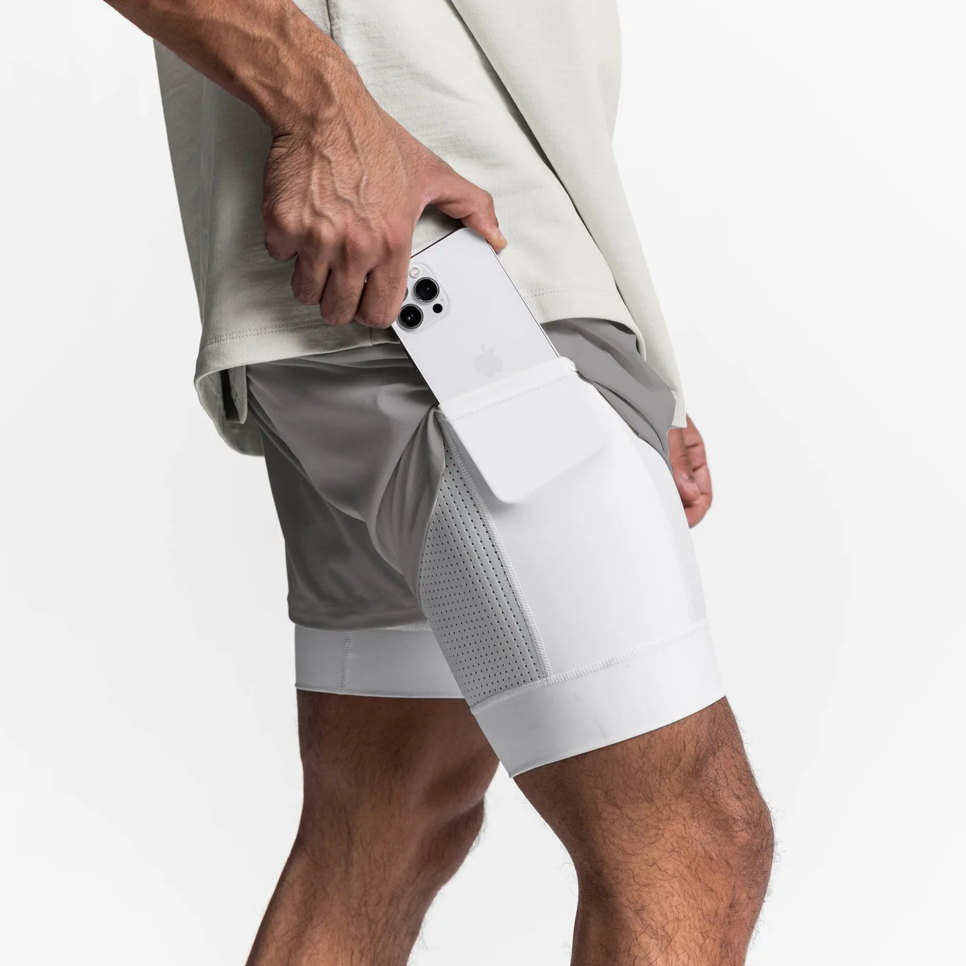 2025 NEW Men's Sports Shorts 2 in 1 Running Shorts Men's Double Layer Breathable Fitness Bodybuilding Training Jogging Shorts
