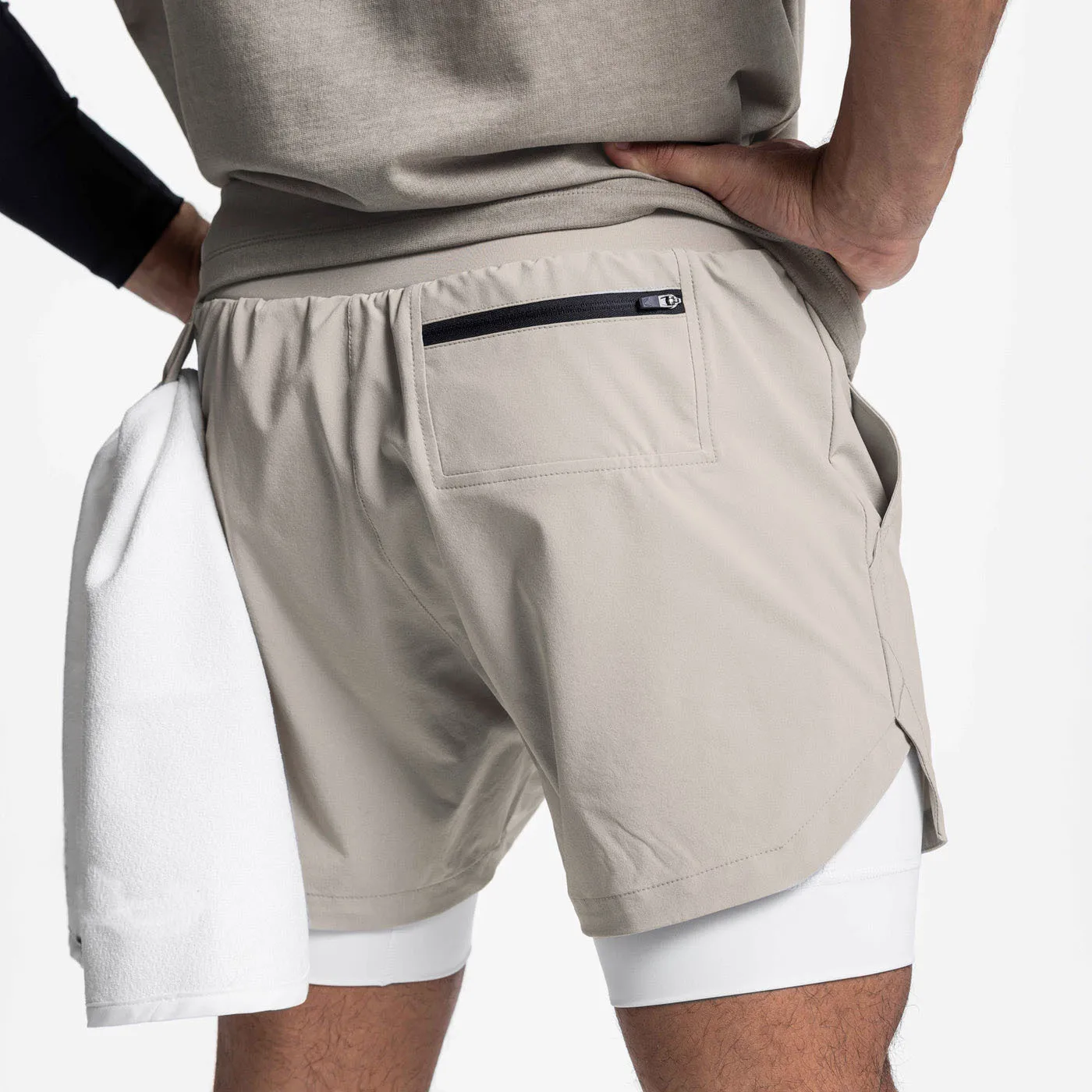 2025 NEW Men's Sports Shorts 2 in 1 Running Shorts Men's Double Layer Breathable Fitness Bodybuilding Training Jogging Shorts