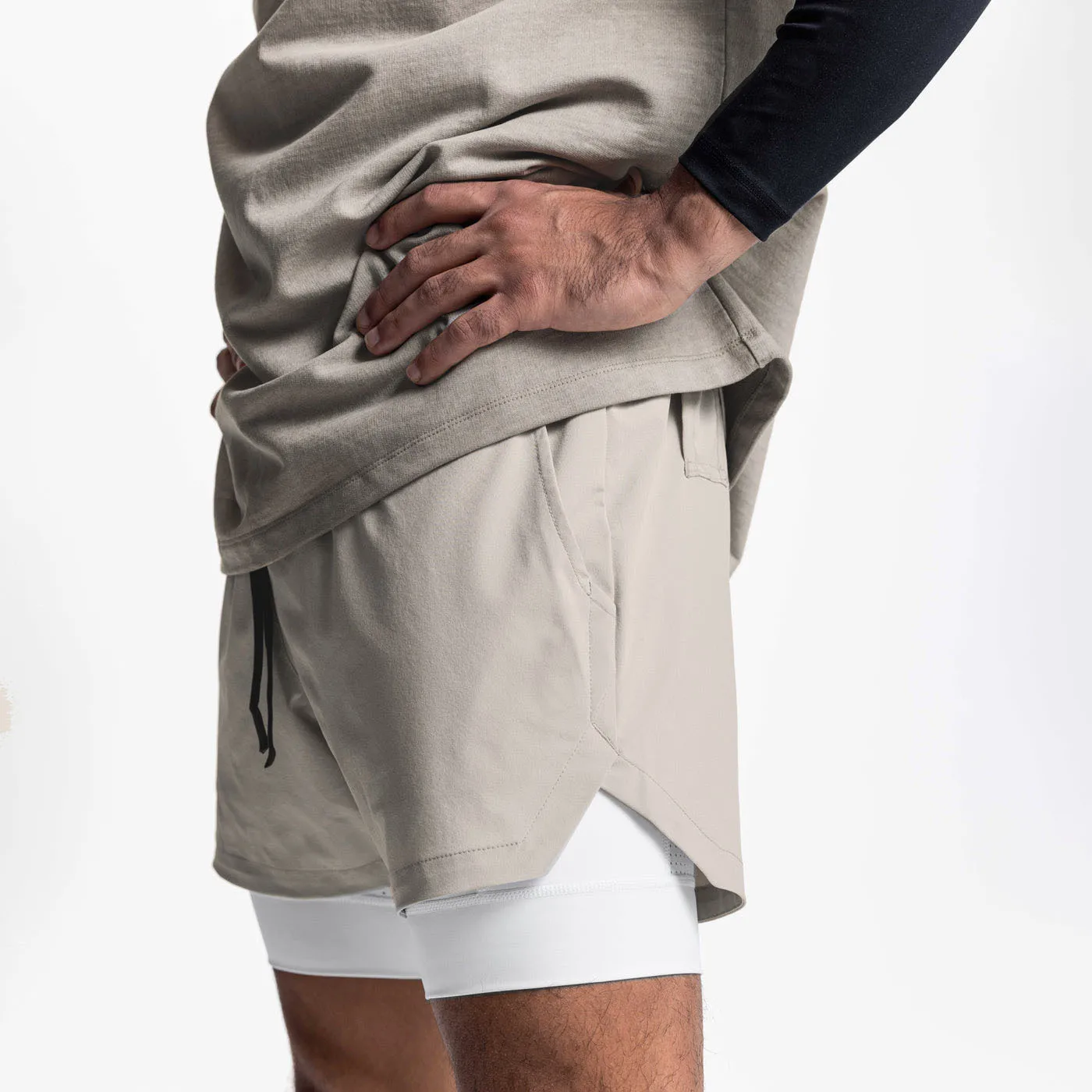 2025 NEW Men's Sports Shorts 2 in 1 Running Shorts Men's Double Layer Breathable Fitness Bodybuilding Training Jogging Shorts