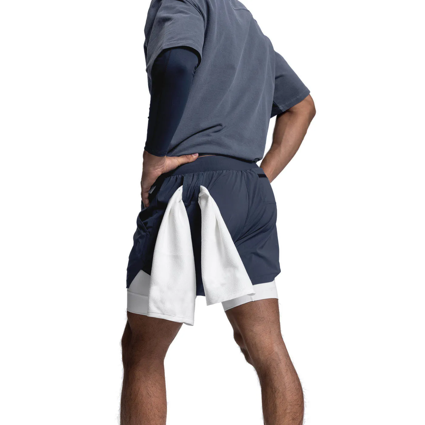 2025 NEW Men's Sports Shorts 2 in 1 Running Shorts Men's Double Layer Breathable Fitness Bodybuilding Training Jogging Shorts