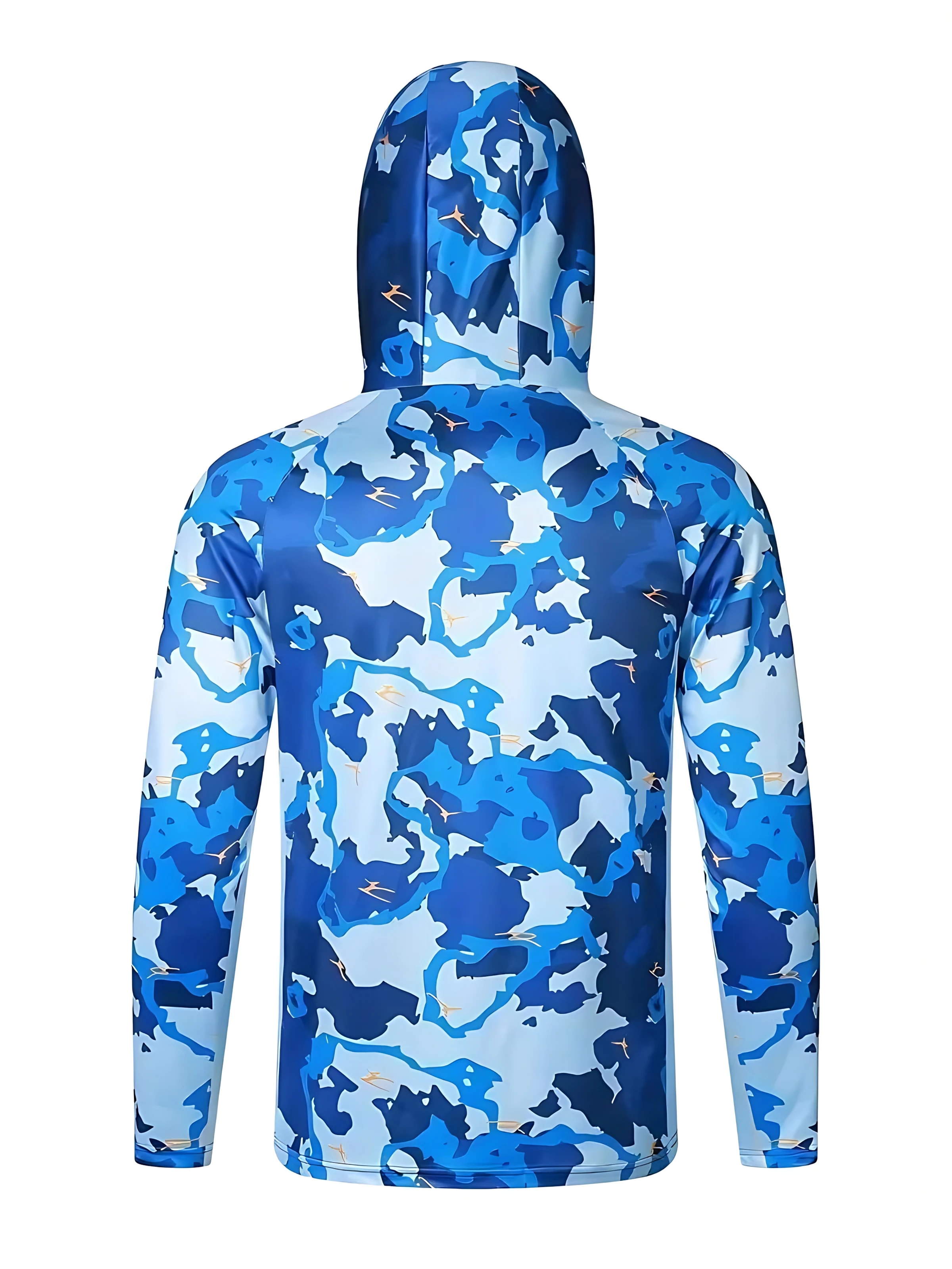 Fishing Shirt Hooded Men Fishing Clothes Outdoor Summer Mask Hoodie Sun Uv Protection Performance Jersey