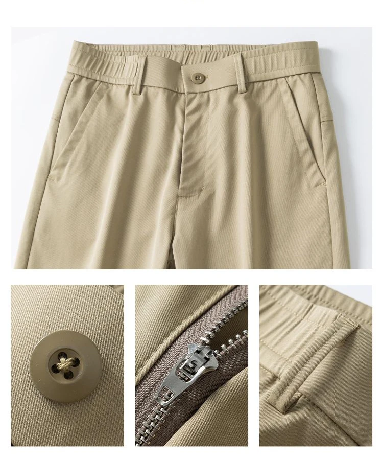2026 New Spring Summer Ankle-Length Pants Men Straight Fit Fashion Thin Brand Clothing Solid Color Casual Trousers Male 28-38