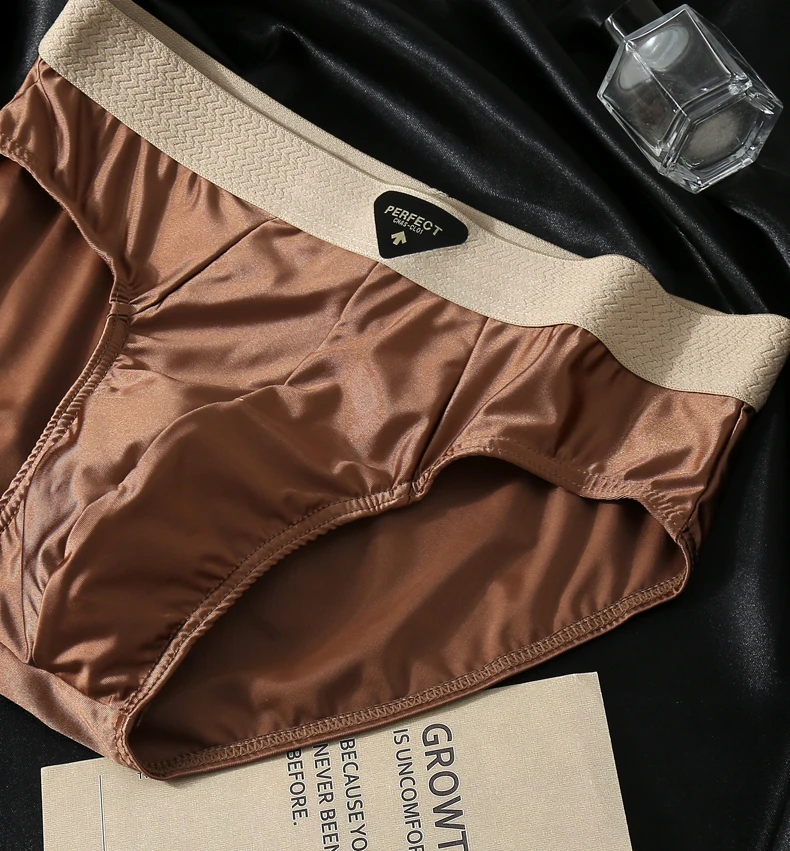Men's Ice Silk Boxer Briefs 4-Pack Soft Smooth Daily Wear Shorts Multiple Colors Flat Corner Underwear