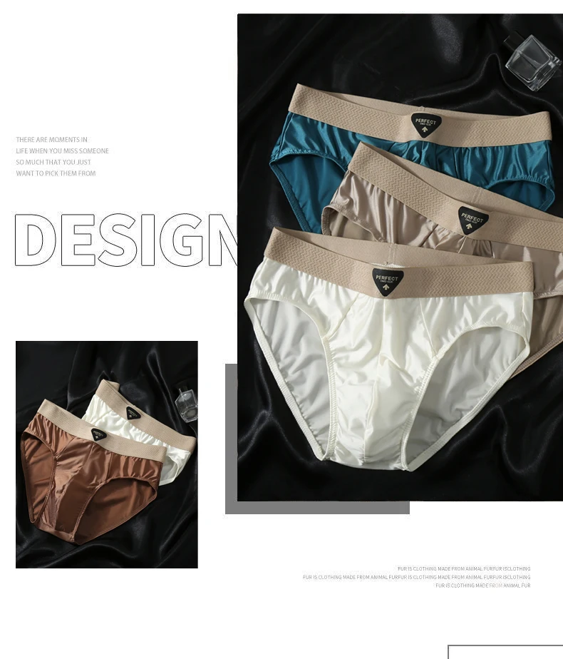 Men's Ice Silk Boxer Briefs 4-Pack Soft Smooth Daily Wear Shorts Multiple Colors Flat Corner Underwear
