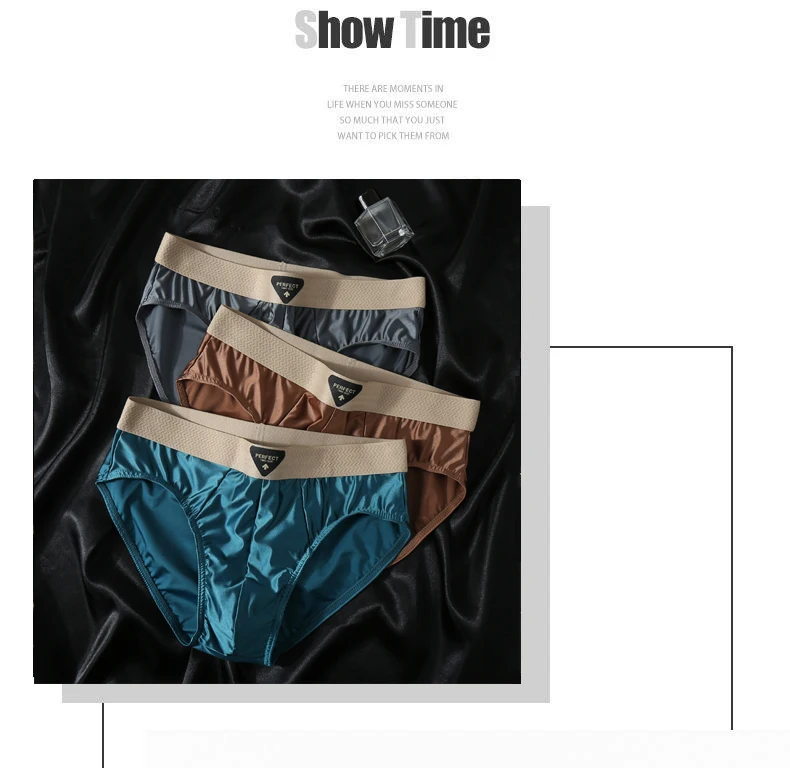 Men's Ice Silk Boxer Briefs 4-Pack Soft Smooth Daily Wear Shorts Multiple Colors Flat Corner Underwear