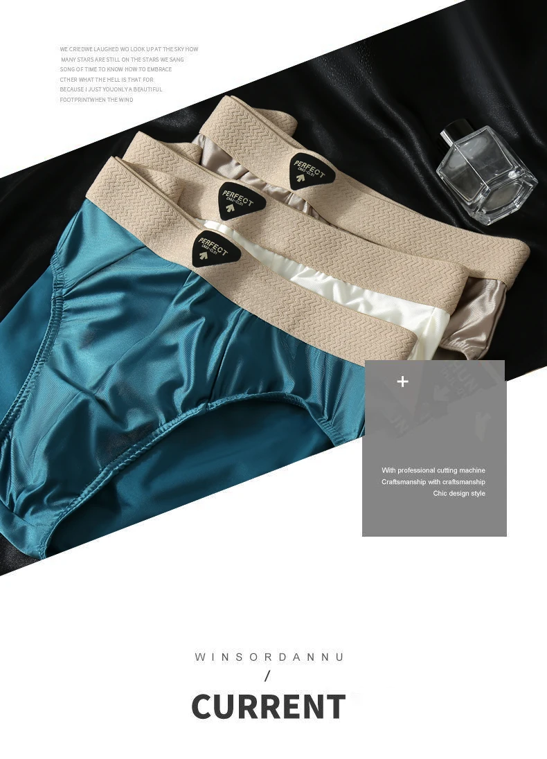 Men's Ice Silk Boxer Briefs 4-Pack Soft Smooth Daily Wear Shorts Multiple Colors Flat Corner Underwear
