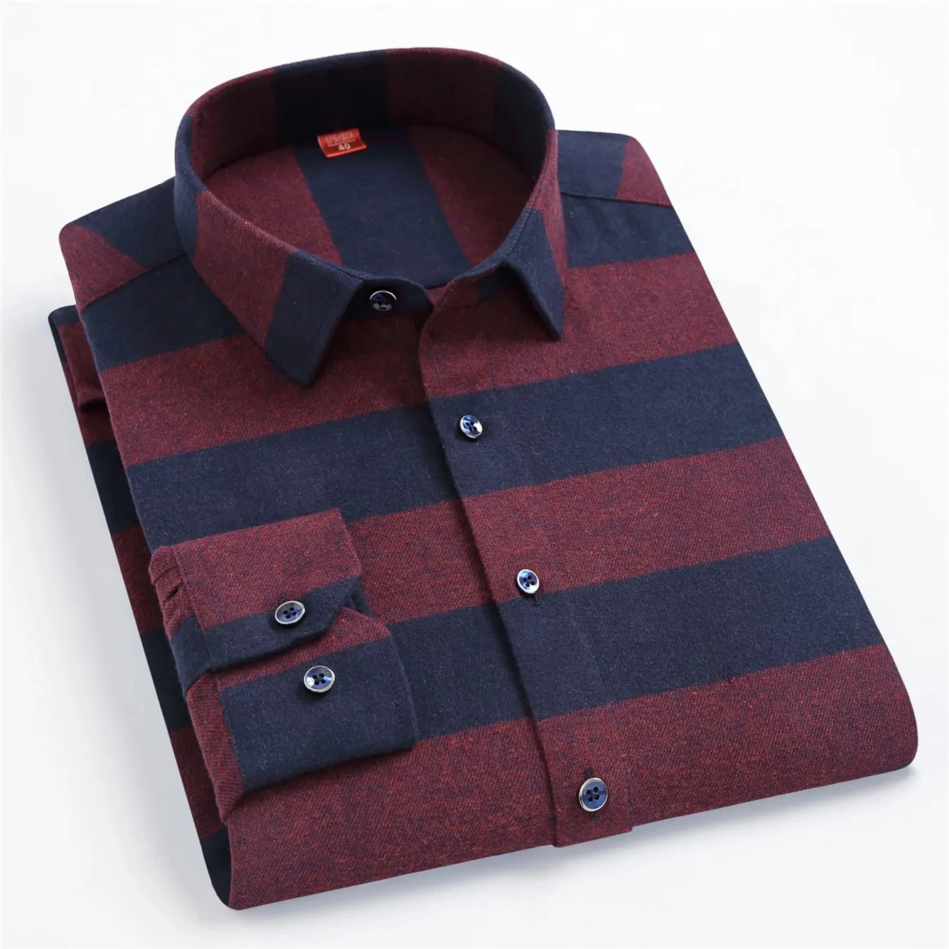 Pure Cotton Men's Plaid Shirt Long Sleeve Regular Fit Men Casual Oversized Shirt Leisure Autumn Male Blouse New Plus Size