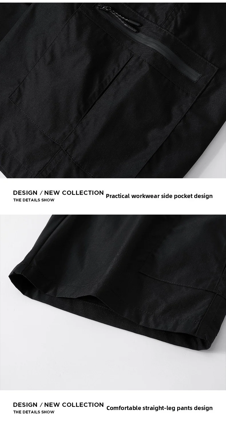 Men's Cargo Shorts; Summer Waterproof Breathable Comfortable; Multi-Pocket; Outdoor Casual Sports Beach Pants; Elastic Waistband