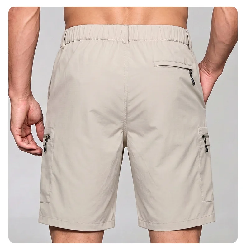 Men's Cargo Shorts; Summer Waterproof Breathable Comfortable; Multi-Pocket; Outdoor Casual Sports Beach Pants; Elastic Waistband