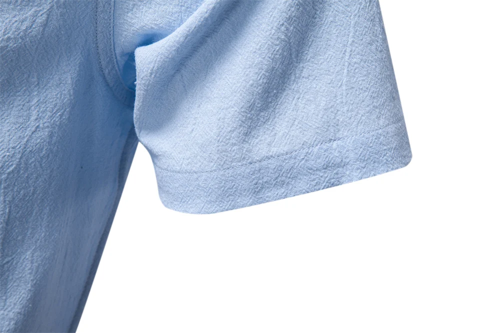 AIOPESON Mens Short Sleeve Solid Color Linen Shirt Turn Down Collar Casual Summer Breathable Comfort Shirt