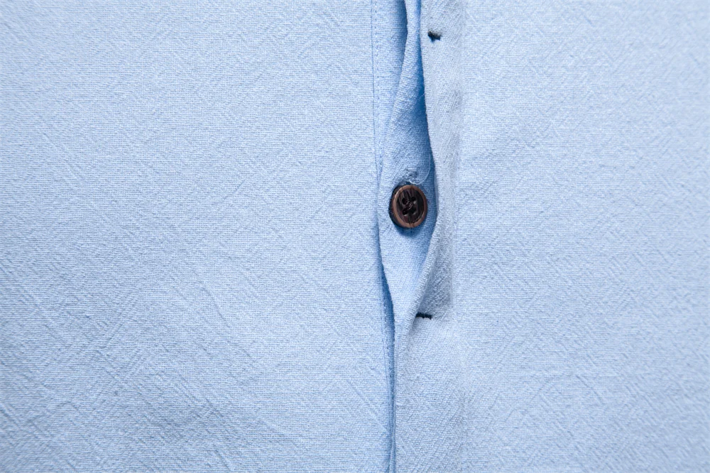 AIOPESON Mens Short Sleeve Solid Color Linen Shirt Turn Down Collar Casual Summer Breathable Comfort Shirt