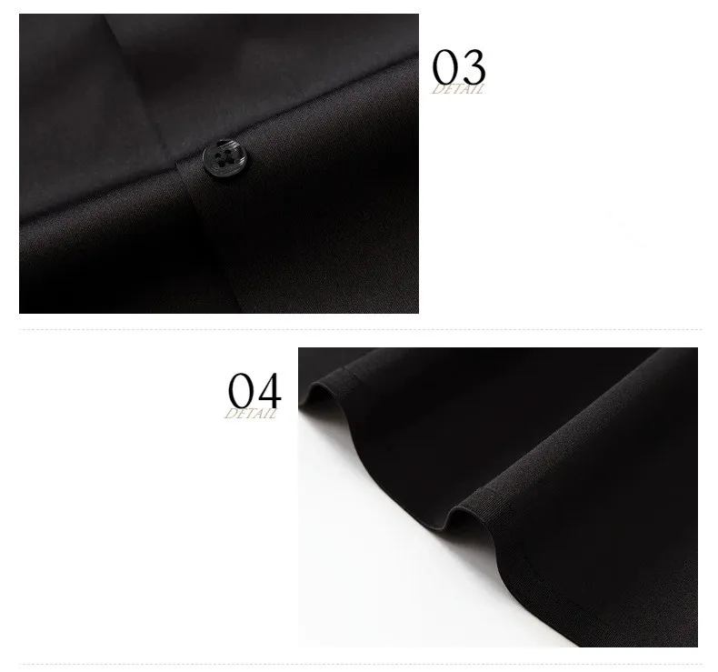 Premium Men's Ultra Stretch Dress Shirts Long Sleeve High Quality Business Formal Wrinkle-free Soft White Social Male Clothing