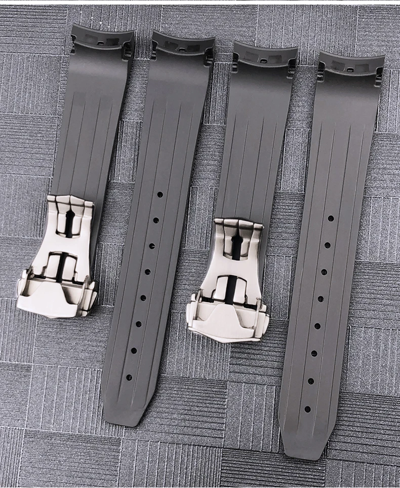 20mm 21mm 19mm 18mm 22mm Quality Natural Rubber Silicone Watch Band for Omega Speedmaster Watch Seamaster Deployment Clasp Strap