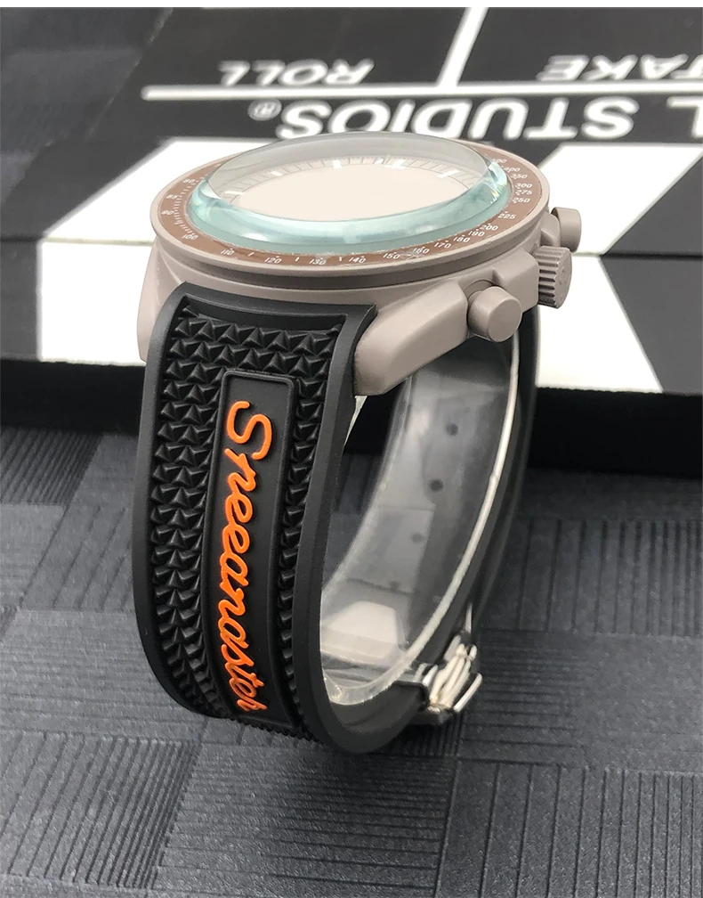 20mm 21mm 19mm 18mm 22mm Quality Natural Rubber Silicone Watch Band for Omega Speedmaster Watch Seamaster Deployment Clasp Strap