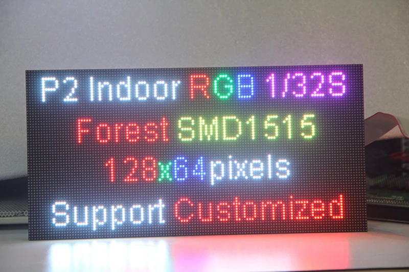 High Resolution P2 256*128mm SMD1515 128x64 Pixel RGB Full Color Indoor LED Panel Matrix LED Advertising TV Display Screen