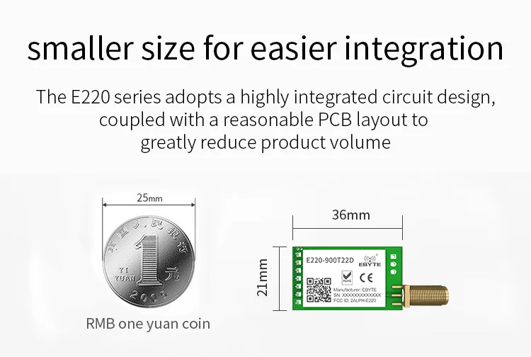 LLCC68 LoRa 868MHz 915MHz Wireless Module 22dBm Long Range 5km CDSENET E220-900T22D SMA-K UART RSSI Transmitter Receiver DIP