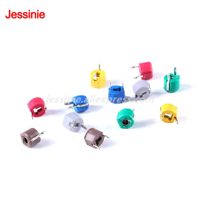 5pcs Adjustable Capacitor 5P 10P 20P 30P 40P 50P 60P 70P 120P Plastic 6mm Trimmer 5PF 10PF 20PF 30PF 40PF 50PF 60PF 70PF 120PF