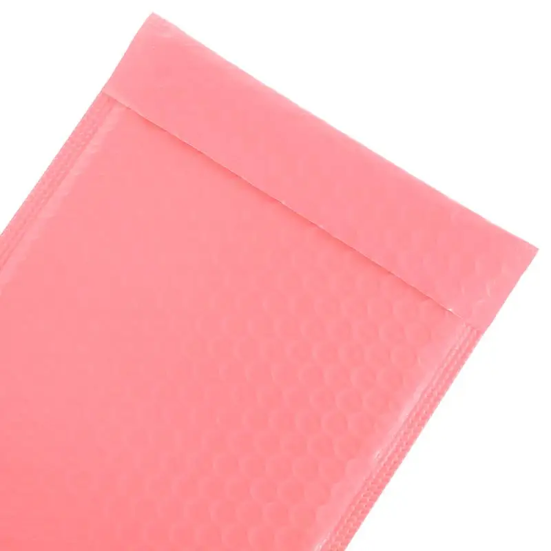 100pcs Bubble Mailers Padded Envelopes Pearl Film Gift Present Mail Envelope Bag For Book Magazine Lined Mailer Self Seal Pink