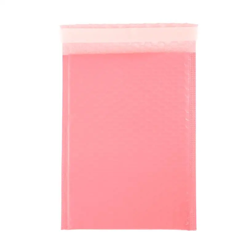 100pcs Bubble Mailers Padded Envelopes Pearl Film Gift Present Mail Envelope Bag For Book Magazine Lined Mailer Self Seal Pink