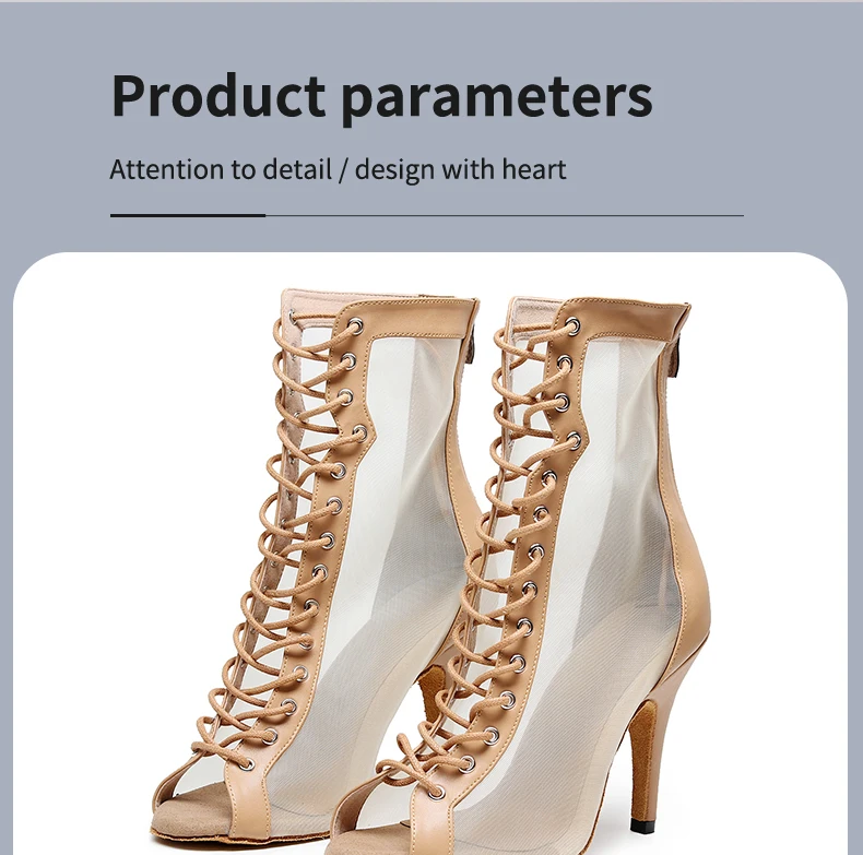 Woman High Tip Ballroom Dance Shoes Woman Ruber Insole Latino Salsa Dancing Shoes For Girls Soft Bottom Practice Latin Shoes
